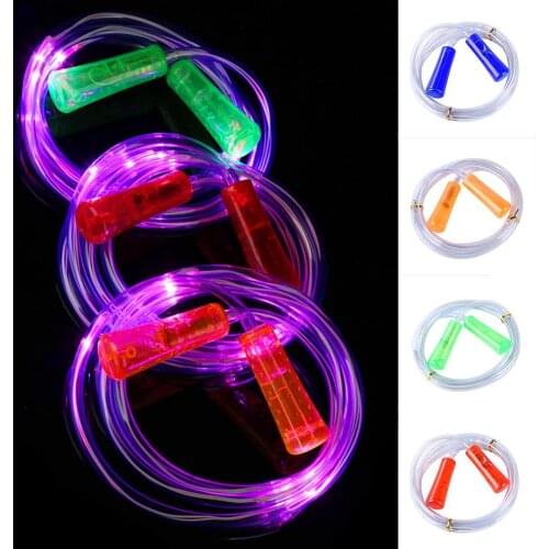 NEW Professional Light Show LED Jump Rope Glow In The Dark Fitness Skipping Toy kipping Wire Workout Equipment for Adults Kids