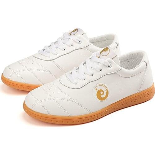 Chinese Kung Fu Shoes Tai Chi Shoe Taiji Genuine Leather Wu shu Martial Arts Wing Chun Equipment For Men and Woman