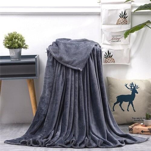 Soild Color Blanket Coral Fleece Throw Portable Washable Soft Blankets Beds Adult Kids Gift Sofa Quilts Bedspread Drop Shipping