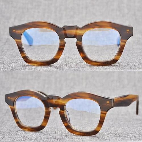 Acetate Glasses Frame Men Women Vintage Retro Clear Lens Optical Eyeglasses Myopia Prescription Frames Spectacles Eyewear Oculos