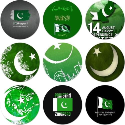 Pakistan Flag Banner Moon Star Icons Pins Badge Decoration Brooches Metal Badges For Backpack Decoration