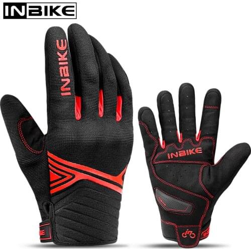 INBIKE Hard Shell Protection Cycling Gloves Men Shockproof Thicken TPR Palm Pad MTB Bike Outdoor Sport Gloves Bicycle Gloves