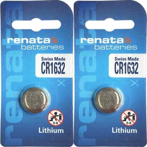 Renata 2pcs CR1632 3V Lithium Battery Button Cell Coin Batteries For Camera Watches