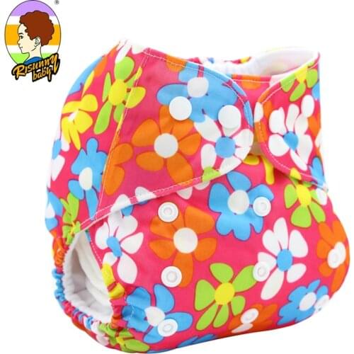 Risunnybaby Baby Diapers Washable And Reusable Adjustable Cotton Diapers Leak-Proof Baby Diapers 28 Pieces