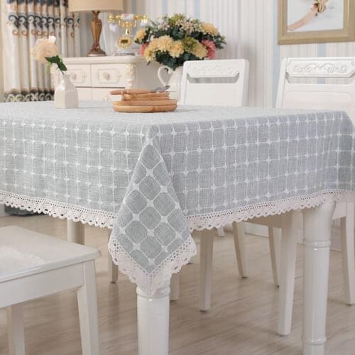 Cotton Linen Table Cloth for Dining Room 7 colors Modern Tablecover Home Decoration TableCloth