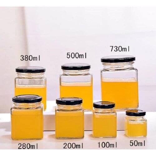 Glass Honey Bean Bottles Sealed Jar Container Storage Jars large capacity Grains Tea Leaf Coffee Beans Candy Food Bottles L56C
