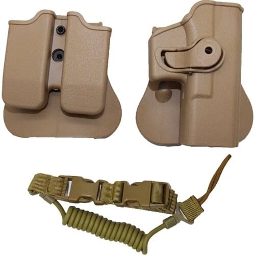 Tactical Pistol Holster for Glock 17 19 22 23 Airsoft Waist Belt Holster Gun Case Magazine Pouch Gun Sling Hunting Accessories