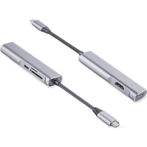 USB 3.0 Universal Dual Display Docking Station Support HDMI-compatible+SD/TF USB Ports Connect To Tv with Phone