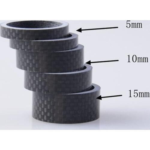 Bicycle Carbon Fiber Washer Headset Spacer Handle Bar Stem Spacers 5/10/15mm 100% brand new bike Spacer part bolany