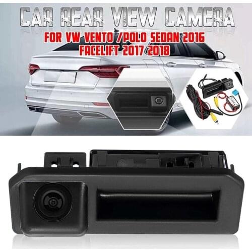 Rear Trunk Tailgate Back Door Handle Rear View Camera Parking Backup HD For-Vento -Polo Sedan Facelift 2016-2018