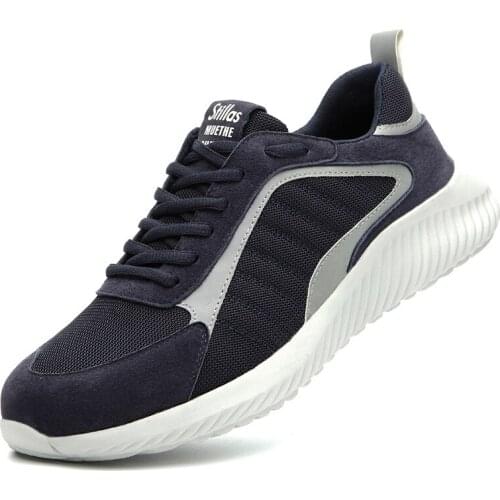 Unisex Breathable Men Work Safety Shoes Anti-smashing Steel Toe Cap Working Boots Construction Indestructible Shoes Sneakers