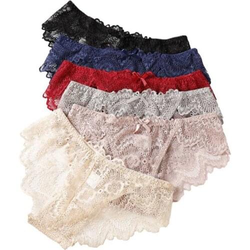 Women Transparent Lace Panties Seamless Breathable Ladies Briefs Lady Underpants Low Waist Lingerie