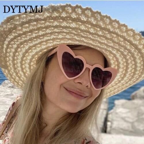 DYTYMJ 2021 Love Sunglasses Women Vintage Heart Sun Glasses for Women Luxury Brand Designer Eyeglasses Women Lentes De Sol Mujer