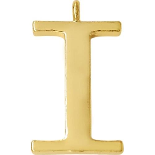 Gold First Person Word I Metal Charm Pendant for English Alphabet Jewelry Pendant customizable