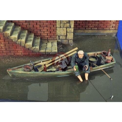 1/35 Rest and Recreation Uncolor include Rowboat toy Resin Model Miniature Kit unassembly Unpainted