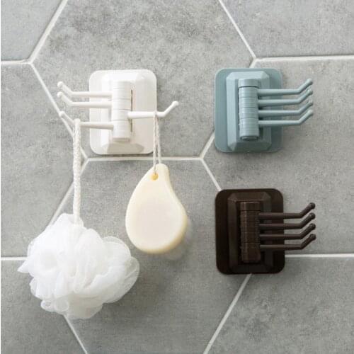 1 Pcs Bathroom Hardware Storage Holders Racks Wash Cloth Clip Sticky Hook Home Improvement Strong Adhesive Storage Towel Rack