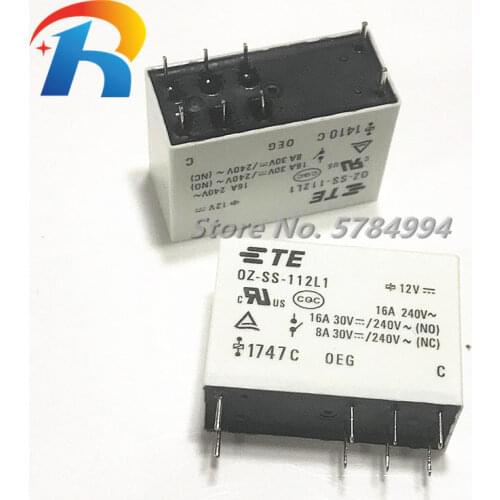 100% New Original TE TYCO OZ-SS-112L1 12V 12VDC 16A 240VAC DIP-8 power relay