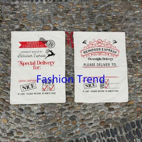 100pcs/lot free shipping Christmas Decoration For Home Christmas Gift Bag Large Santa Sack