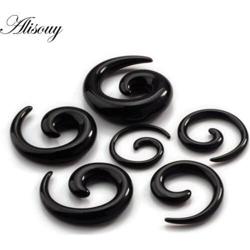 16Pcs/set Acrylic Spiral Ear Stretching Tapers Body Jewelry Mix Lots Acrylic Ear Tapers Fake Ear Expander Plug Tunnel Kit