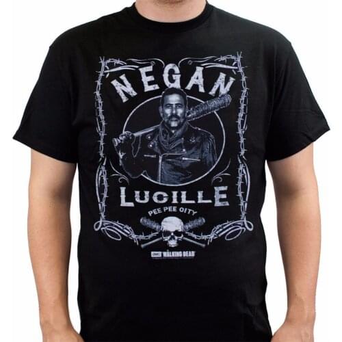 2019 Men Fashion t-shirts Men Casual tees The Walking Dead Negan Lucille Pee Pee City cute t shirt Original Tops Novelty