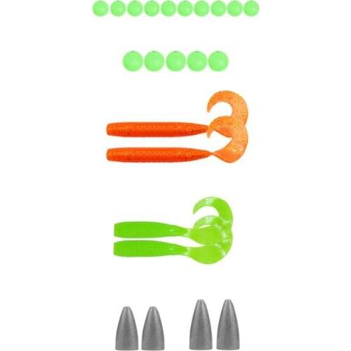 90Pcs Fishing Accessories Kit Set with Tackle Box Jig Hooks Lures Baits