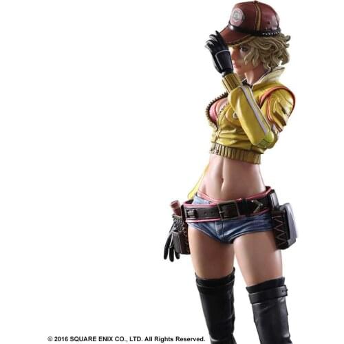 Anime FF XV Machinist Cindy Aurum Sexy Action Figure PVC Movie & TV Playarts Kai Toys Collection Model Play Arts FF15 Retail Box