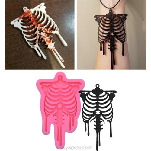 Keychain Epoxy Resin Mold DIY Crafts Jewelry Necklace Casting Tool Skull Pendant Silicone Mould M29 21 Dropship