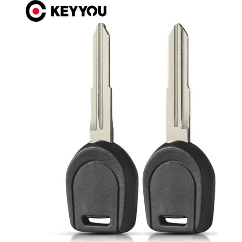 KEYYOU Transponder Car Key Shell Case Fob For MITSUBISHI Colt Lancer Mirage Outlander Pajero Remote Key Left/Right Blade No Chip