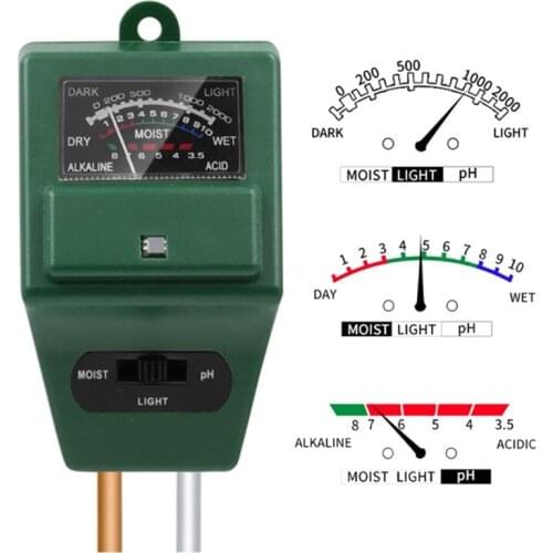 Soil Moisture Measuring Sensor Tester Humidity Hygrometer Hydroponic Gardening Water Plant Flower Soil PH Tester Light Meter