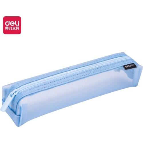 Fashion Transparent Net Yarn Mesh Pencil Case Pen School Office Supplies Stationery Cosmetic Make Up Bag Zipper Storage Package