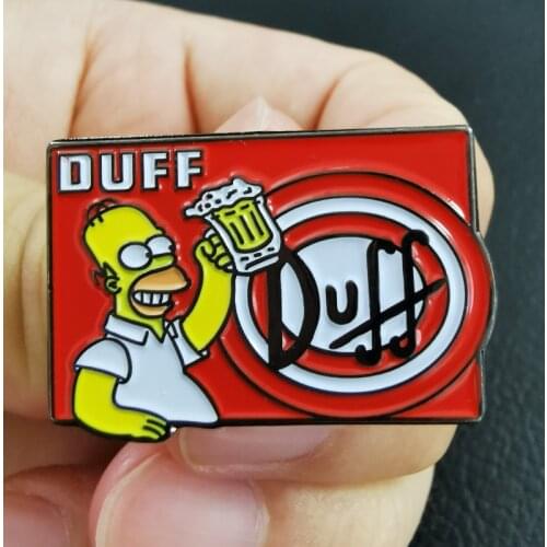 Homer Duff Beer Lover Enamel Pin America Cartoon Tv Series Badge Funny Decor