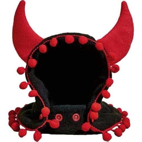 Halloween Cat Cloak Hat Halloween Products Dress Up Accessories Pet Devil Horns Hat Cool Cat Devil Transformation Costume