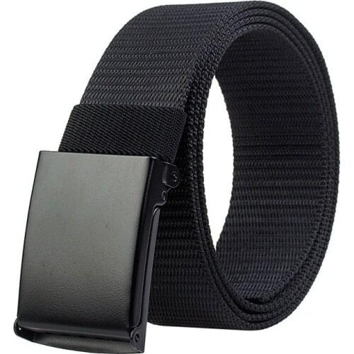 Hot Selling Unisex belt Quality Nylon Automatic Buckle Women belt Casual Mens Luxury belts Jeans Chain Fabric belt 120cm