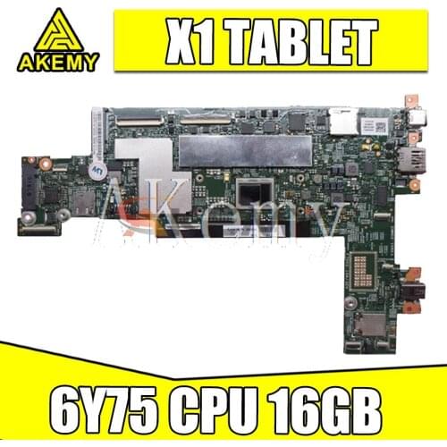 For Lenovo ThinkPad x1 Tablet laptop motherboard CPU 7Y75 16G full test free shipping FRU 01AW760 01AW761
