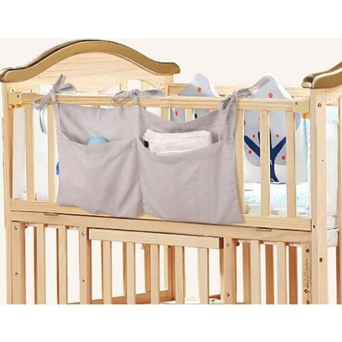 Infant Multi-Function Storage Bag Newborn Baby Crib Hanging Bag Baby Diaper Organizer Toy Diaper Pocket Bedding Set