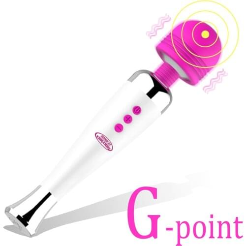 Powerful Magic Wand Vibrator Oral Clit Vibrators Safe Silicone USB Charge Adult Sex Toys For Women AV Stick G Spot Massager