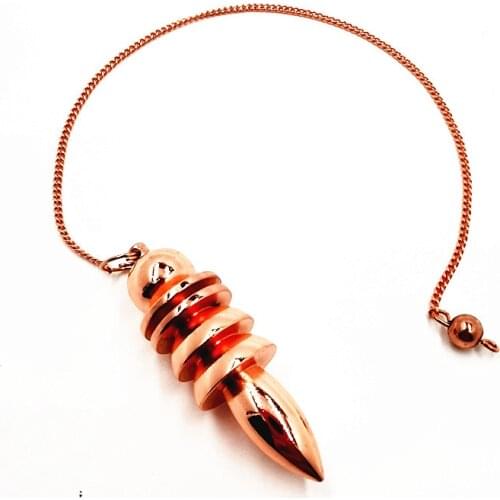 Pendulum pendant male Dowsing Healing Pyramid spiritual Reiki pendulums for dowsing Charms Chakra Amulet gold rose gold Copper