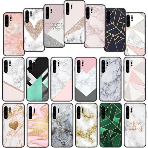 Granite Marble Texture Soft Cover Case for Huawei P40 P30 P20 P10 Lite Pro Nova 5t