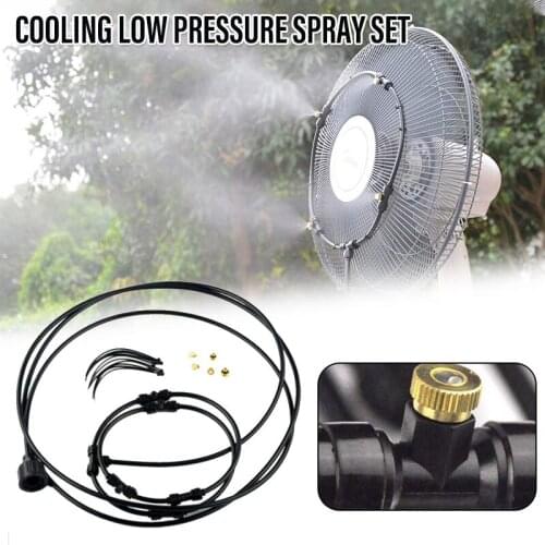 Spray Set Outdoor Cooling Low Pressure Spray Ring Fan Cooling System for Home Gardening Agricultural Production 16 Inch can CSV