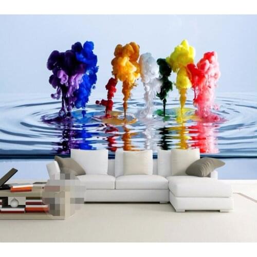 Beibehang Custom Wall Mural Modern Design Abstract Art Colored Smoke Mural Wall Decorations Living Room Bedroom Decal Wallpaper