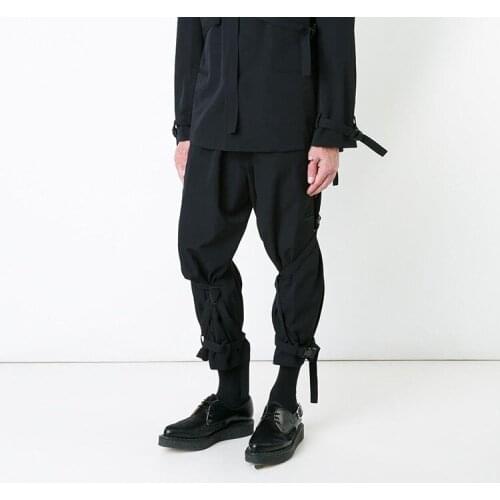 New mens clothing Hair Stylist GD Fashion Personality binding casual pants harem pants plus size costumes