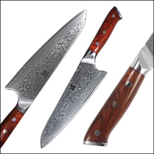 FANGZUO Damascus Knife 73 Layer VG10 Japanese Damascus Steel Kitchen Knife Paring Utility Chef Slicing Chef Knife Cooking Tool