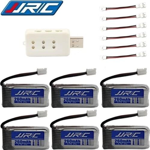 Original JJRC H20 battery 3.7V 260mAh For JJRC H20 Syma S8 M67 U839 RC Quadcopter Parts 3.7V Lipo Battery + 3.7v USB Charger set