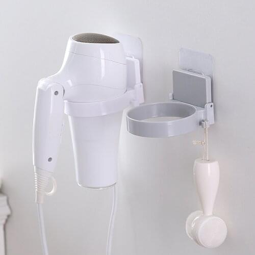Simple ABS Hair Dryer Rack Blower Bracket Hanger Interior Design Traceless Strong Paste Convenient Wall-Mounted Hanging