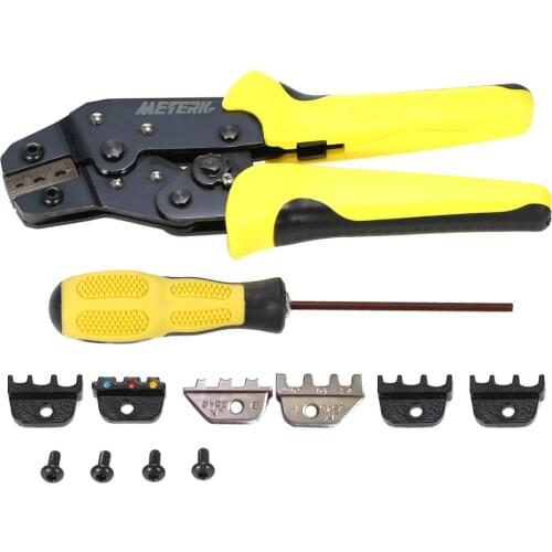 Meterk Professional 4 In 1 wire stripper Engineering Ratcheting Terminal Crimping Pliers Ferrule Crimper Tool Cord End Terminals