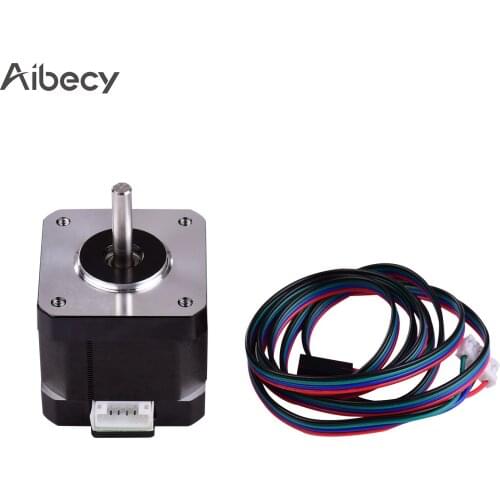 Aibecy 42 Stepper Motor 2 Phase 0.9 Degree Step Angle Low Noise 17HS4401S Stepping Motor with 1m Cable for CNC 3D Printer Parts