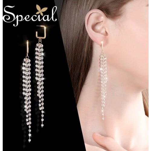 SPECIAL Long tassel earring Earring stud girl summer niche 2021 new tide quiet light year