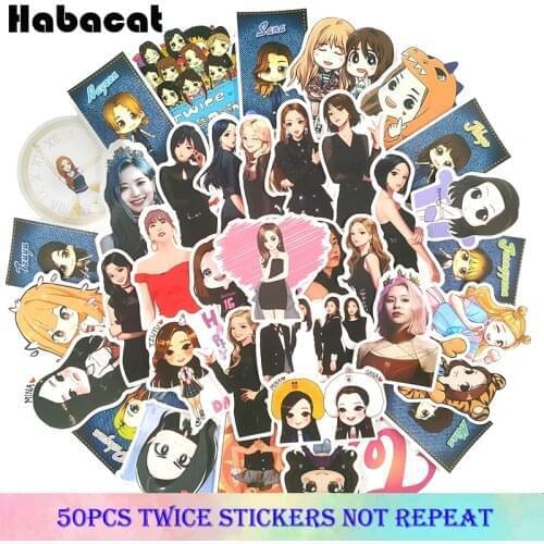 10/50Pcs/Pack Cartoon Twice Girl Kpop Stickers For Toy Laptop Luggage Motorcycle Phone Skateboard Car Diary Hot Sale Pegatinas