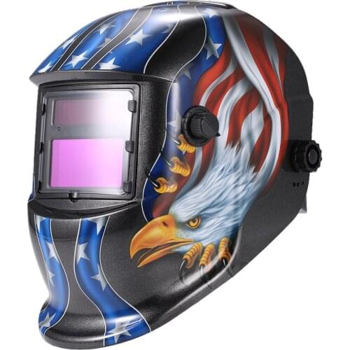 Solar Auto Darkening Welding Helmet Welders Mask Arc Tig Mig Grinding Eagle Black