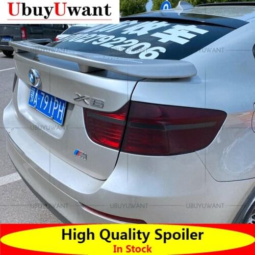 UbuyUwant For BMW X6 X Series E71 2009-2014 REAR SpoilerHigh Quality ABS Material Tail Trunk Wing Boot Lip Spoiler Molding